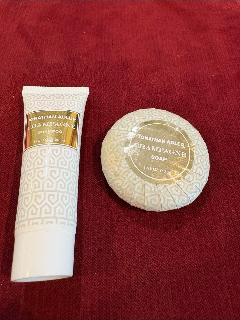 Sealed Jonathan Adler Champagne Bar Soap-35g and Shampoo-30ml